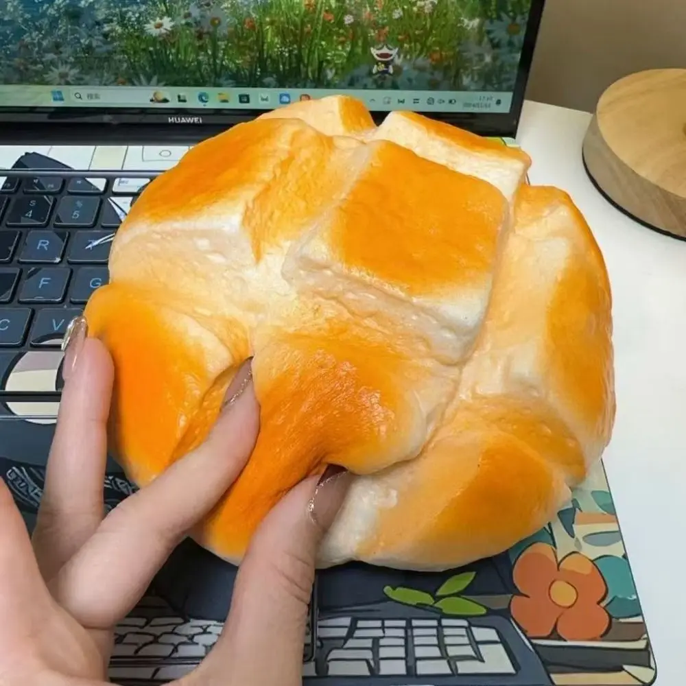 Simulated Bread Squishy Slow Rising Oversized Sensory Fidget Bread Soft Elastic Prank Decoration Pineapple Bun Squishy