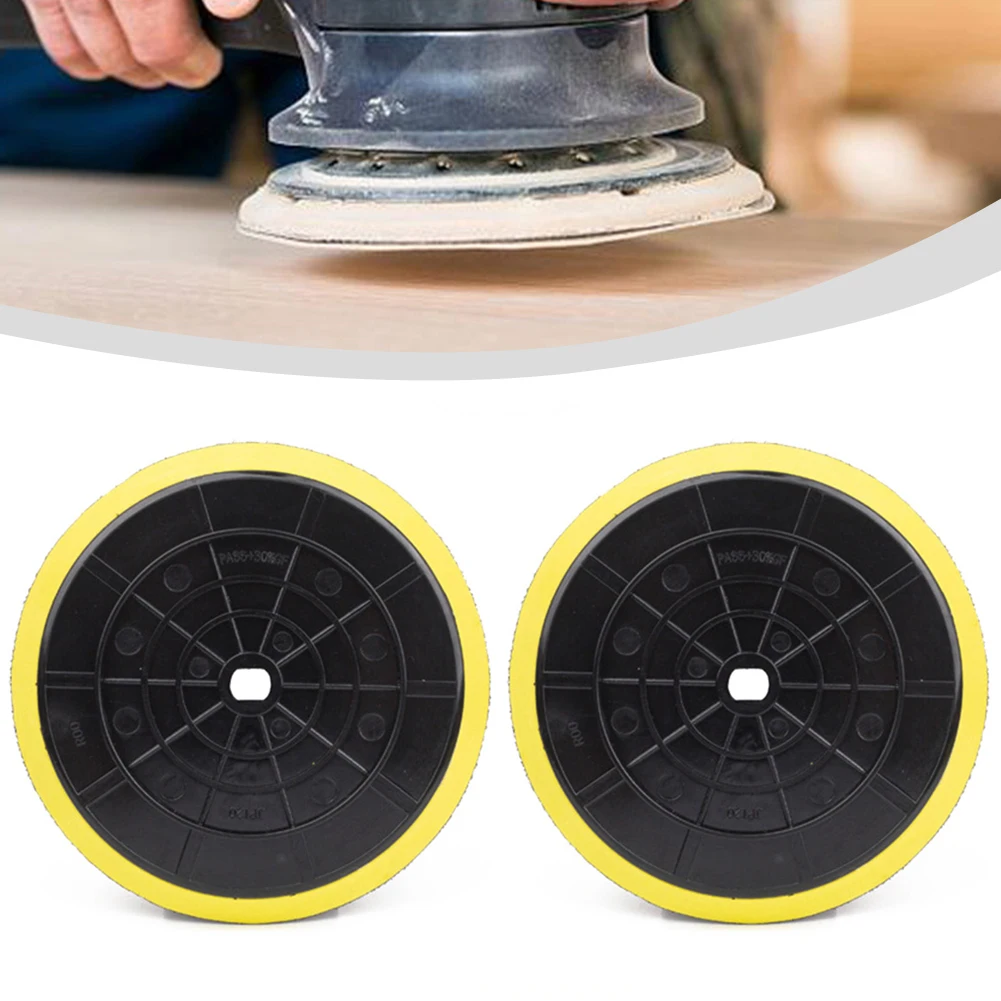 2パック バッファーパッド 6インチ 研磨用バッキングプレート ほとんどのコードレスバッファーポリッシャーに対応 イエロー ブラック