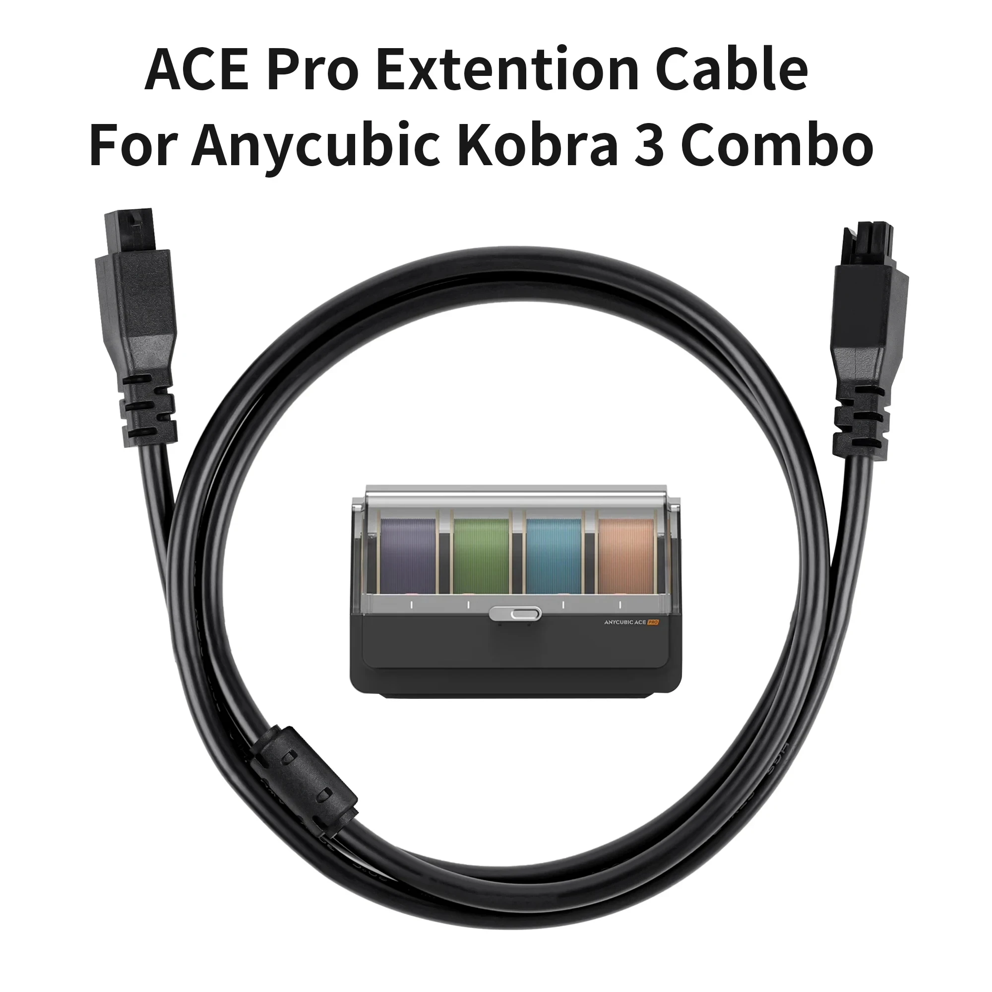 

Kobra 3 Combo 4-pin Data Cable ACE Pro Extension Cable 1M 2M With Magnetic ring For Kobra 3/Max/S1/S1C 3D Printer