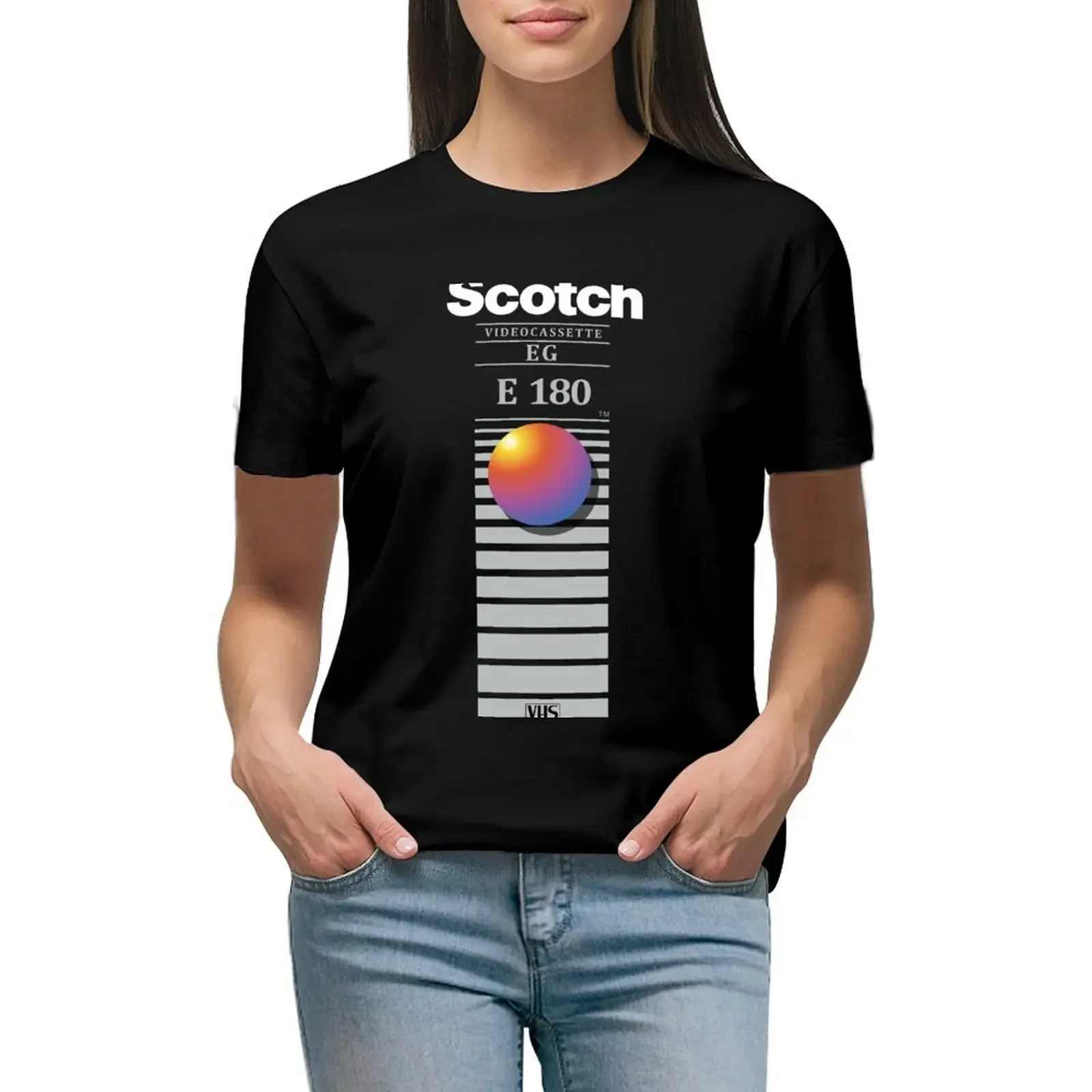 

Re-record, not fade away - Scotch VHS T-Shirt aesthetic clothes customs design your own customizeds Women's tee shirt