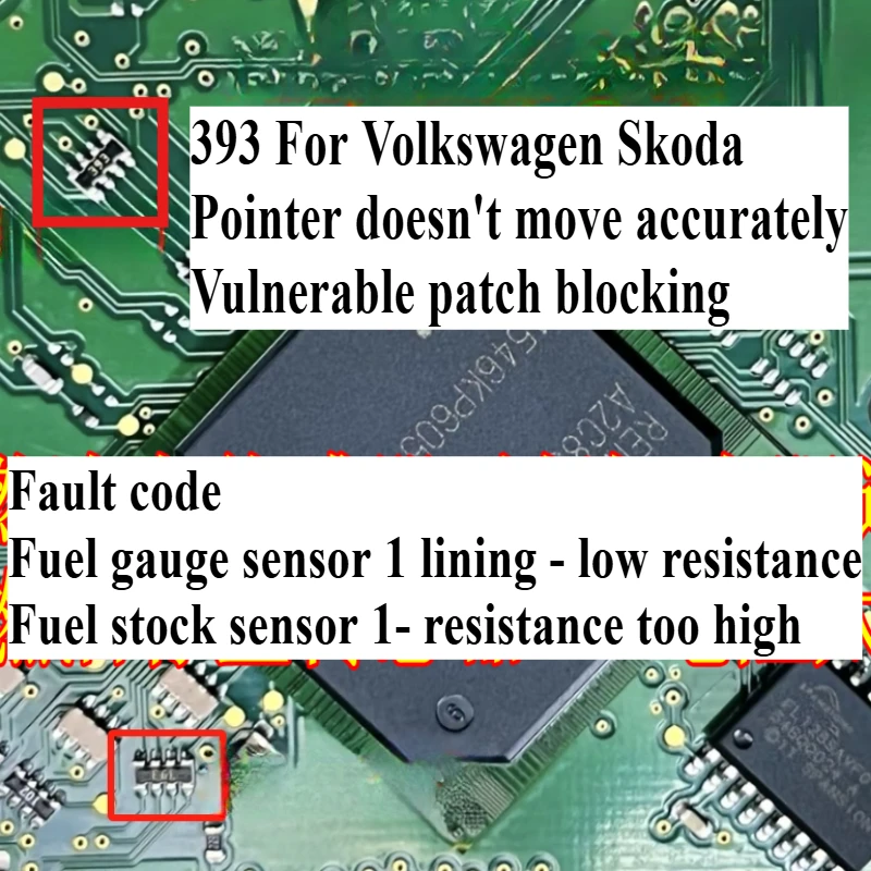 

393 For Volkswagen Skoda The Instrument Pointer Does Not Move Accurately The Resistor Is Blocked and The Fuel Inventory Sensor