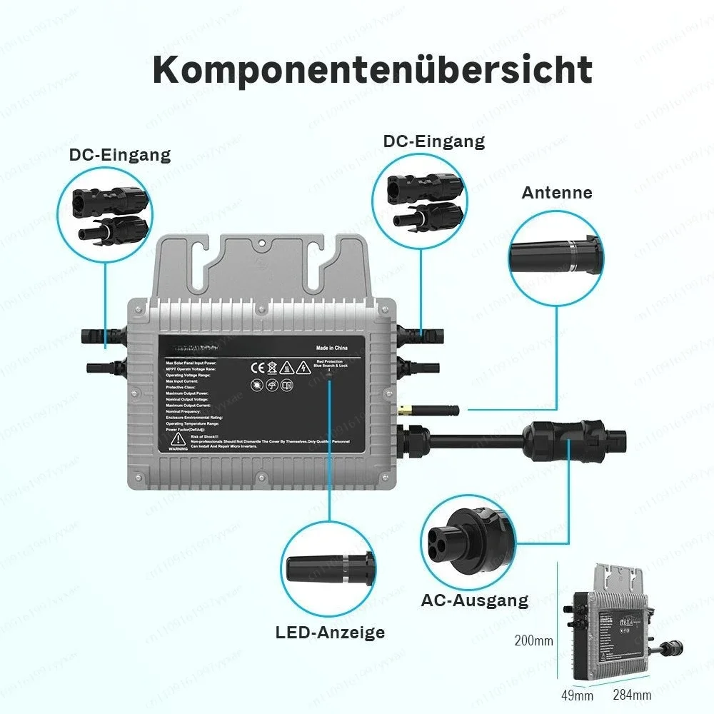SMI-800W-E European board grid-connected micro inverter intelligent photovoltaic graffiti intelligent WI Fi