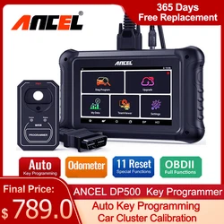 ANCEL DP500 Key Programmer Auto Automotive Scanner Odo-meter Adjustment Tool Oil DPF EPB ABS Injector Reset OBD2 Car Diagnostic