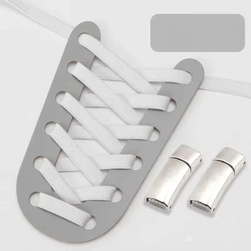 1 paio di lacci magnetici senza cravatta con chiusura in metallo lacci elastici per scarpe scarpe da ginnastica da corsa tennis accessori per lacci pigri