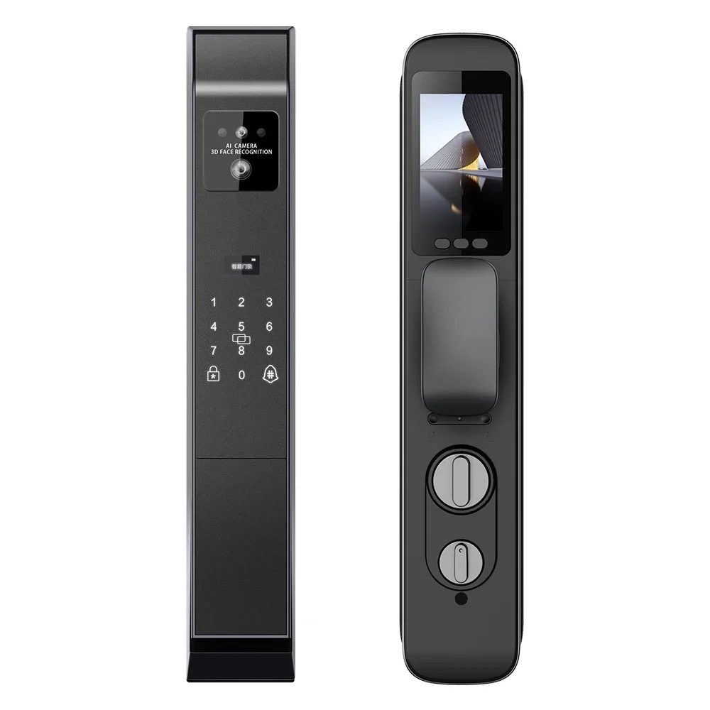 smart lock black Remote Home Electronic Digital Wifi 3d face recognition smart door lock Smart Fingerprint Door Lock