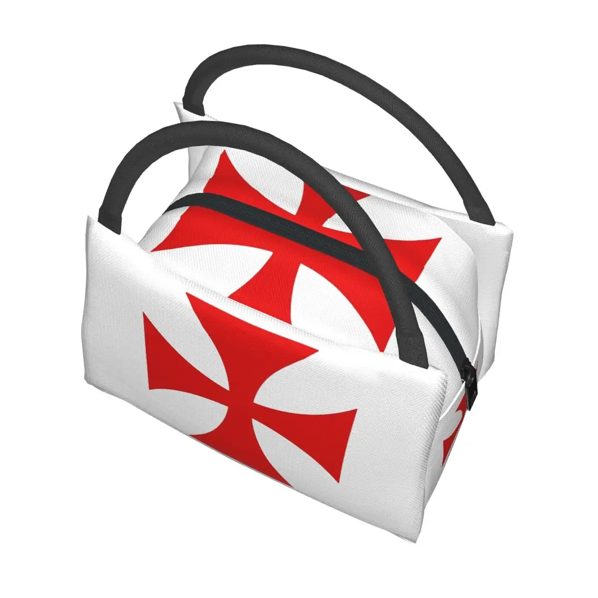 Medieval Emblem Templar Sofa Ordre Du Temple Cross  Lunch Bag Storage Food Boxes Container Cooler Thermal Lunch Box Tote