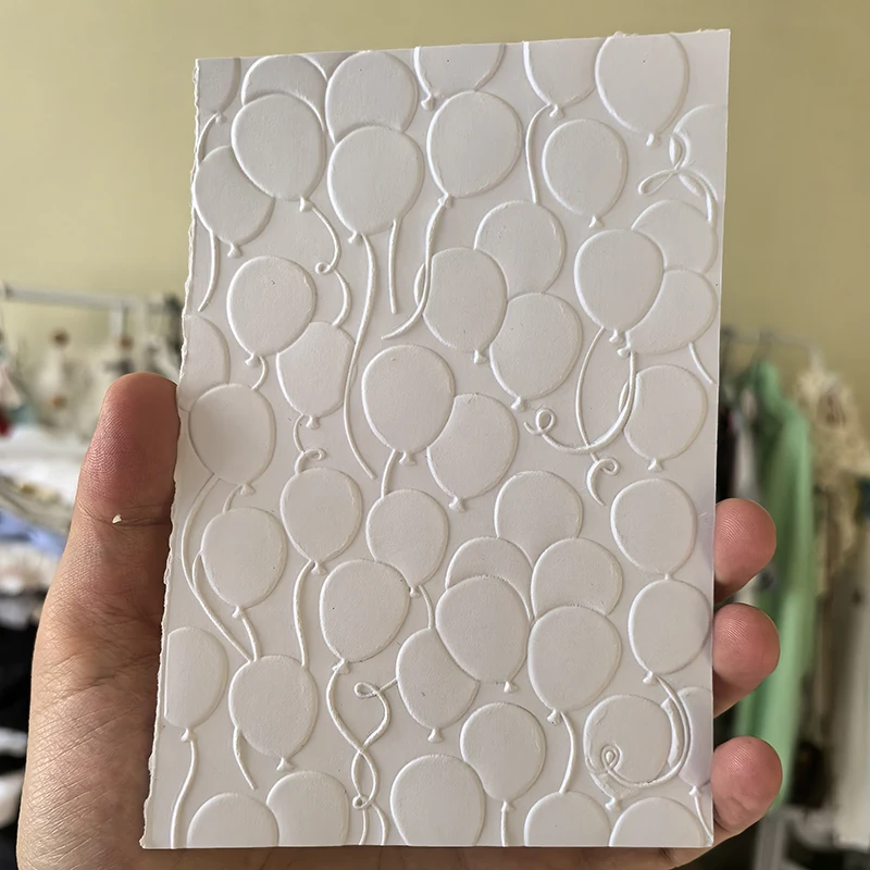 10Pcs Valentine's Day Theme 3D Bump Embossing Template Love Texture Clip Handmade DIY Embossing Machine Print Clip Scrapbook