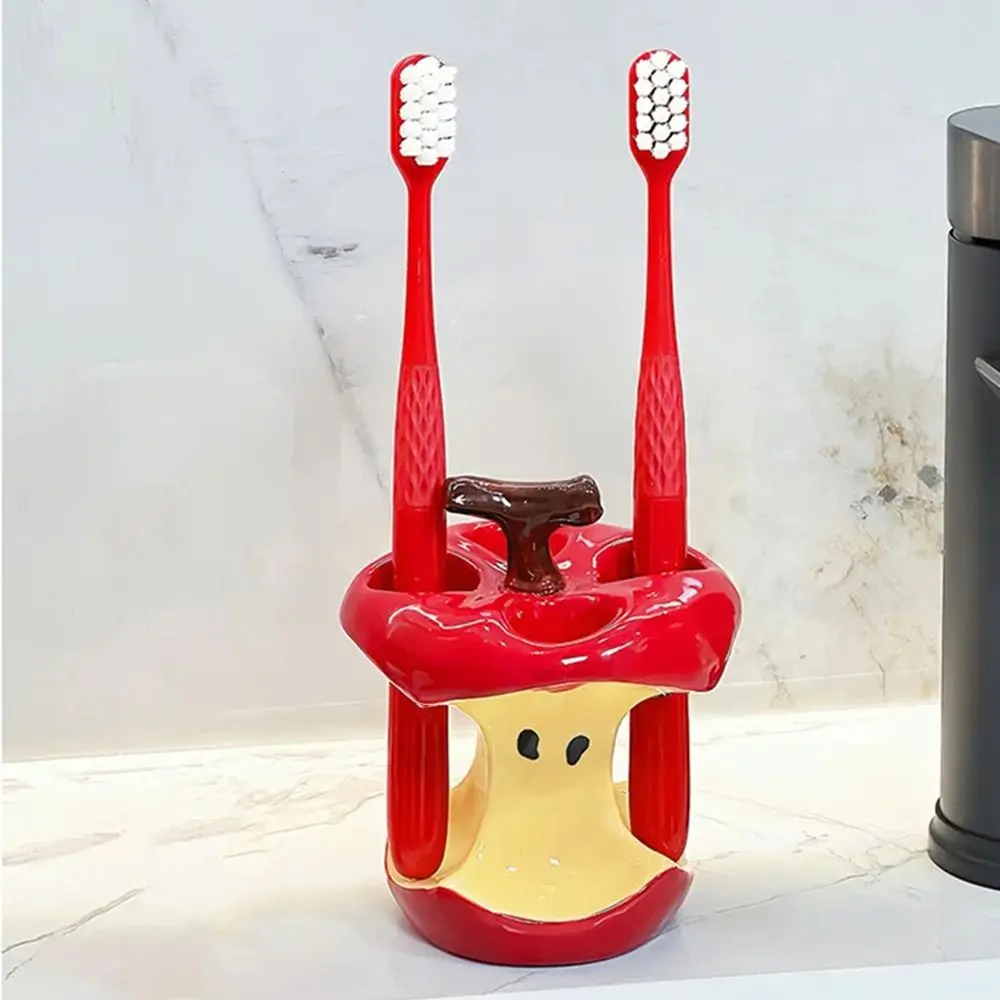 Creative Ceramic Toothbrush Holder Waterproof Non Slip Makeup Brush Storage Durable Space-Saving Toothpaste Storage Rack