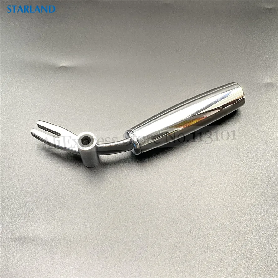 1 مقبض معدني جديد قطع الغيار مقبض كرنك فضي اللون المناسب ملحق لاستبدال آلات الآيس كريم الناعمة ZM