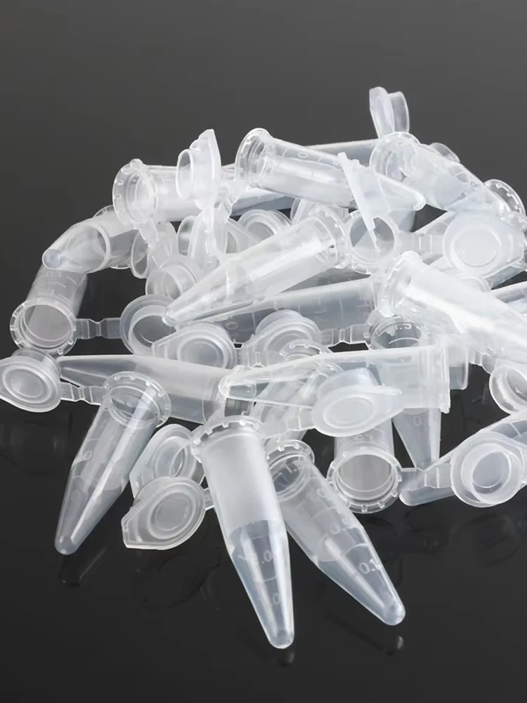 0,2/0,5/1,5/2 ml, probówki do PCR, probówki do wirówki, probówki laboratoryjne, przezroczyste plastikowe probówki, fiolki do wirówki, probówki z zakrętką, butelki na nasiona, do eksperymentów. — zdjęcie produktu 7