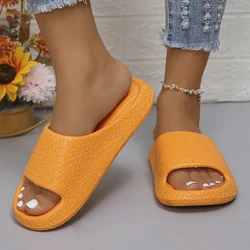 Women's Thick Bottom Cloud Slippers 2024 Summer Candy Color Platform Sandals Woman Light Non-Slip Casual Beach Shoes Flip Flops