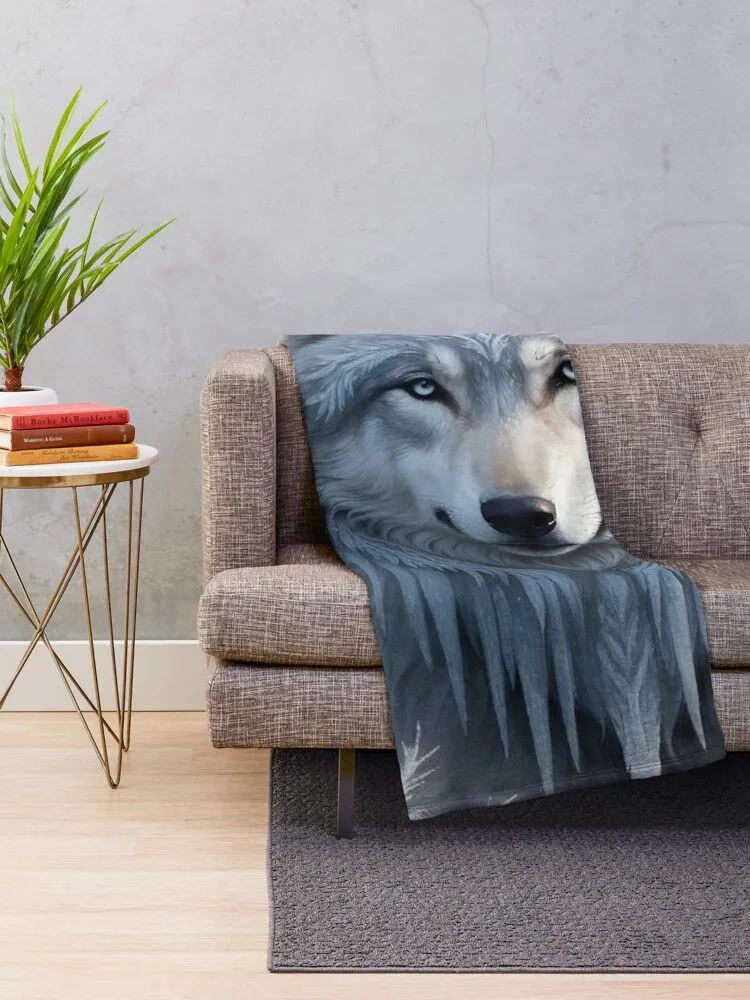 Mystical Winter Wolf - LaLi Designs Throw Blanket Multi-Purpose Decorative Sofa Summer Blankets