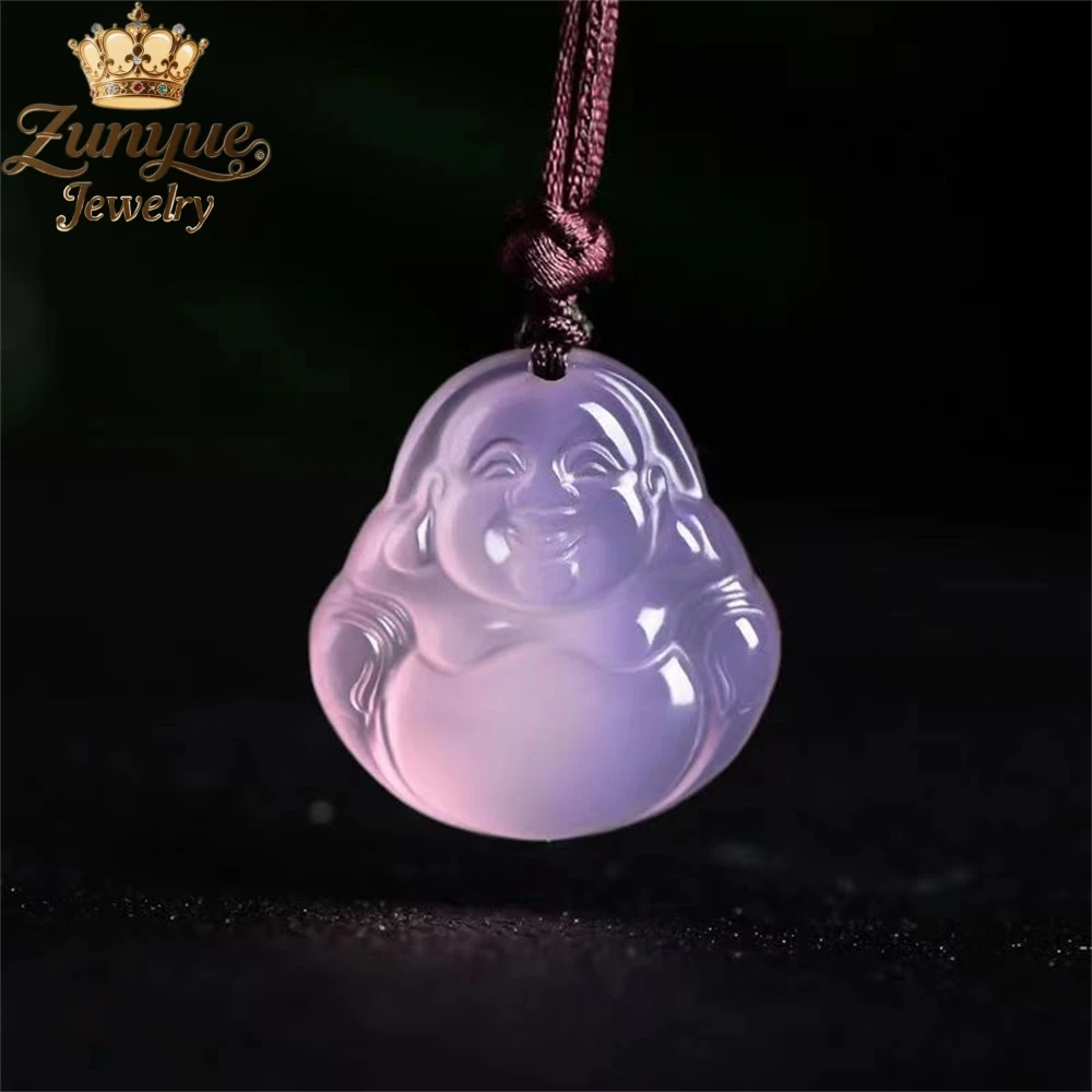 Natural Agate Ice Seed Powder Chalcedony Gourd Money Bag Pendant Luxury Quality Jewelry Fashion Jewelry Charms Popular Elegant