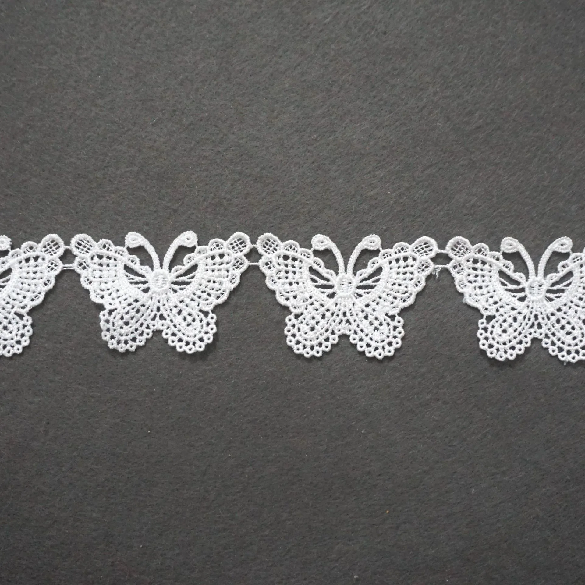 1 M Vintage White Butterfly Lace Edge Trim Embroidery Applique for Sewing Craft