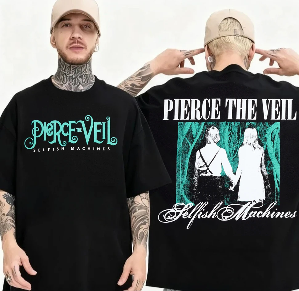 Pierce The Veil Vintage T-Shirt Rock Concert Merch Vintage Graphic Tee Alternative Metal Music Apparel Unisex Fan Gift Tee Tops