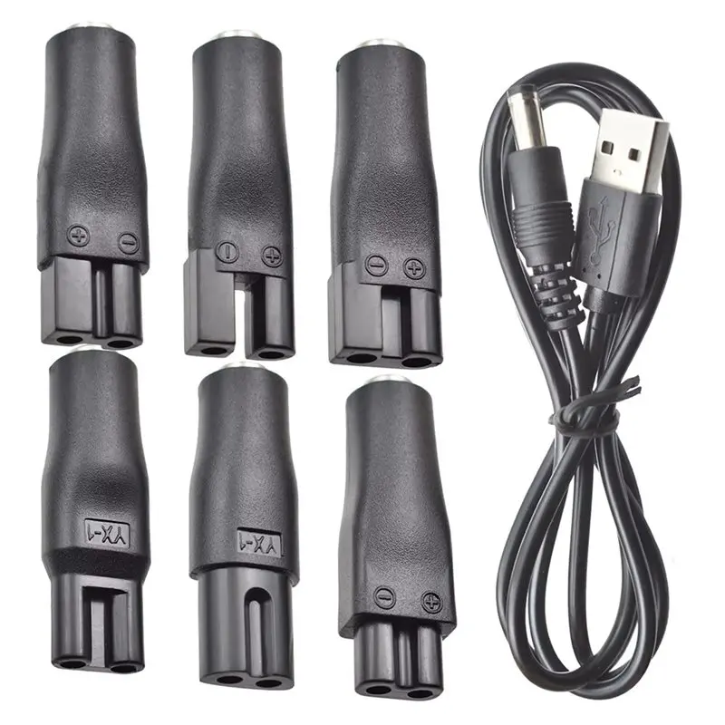 B63B-21 PCS Power Cord 5V Replacement USB Adapter For Electric Hair Clippers, Beard Trimmers, Shavers, Beauty Instrum