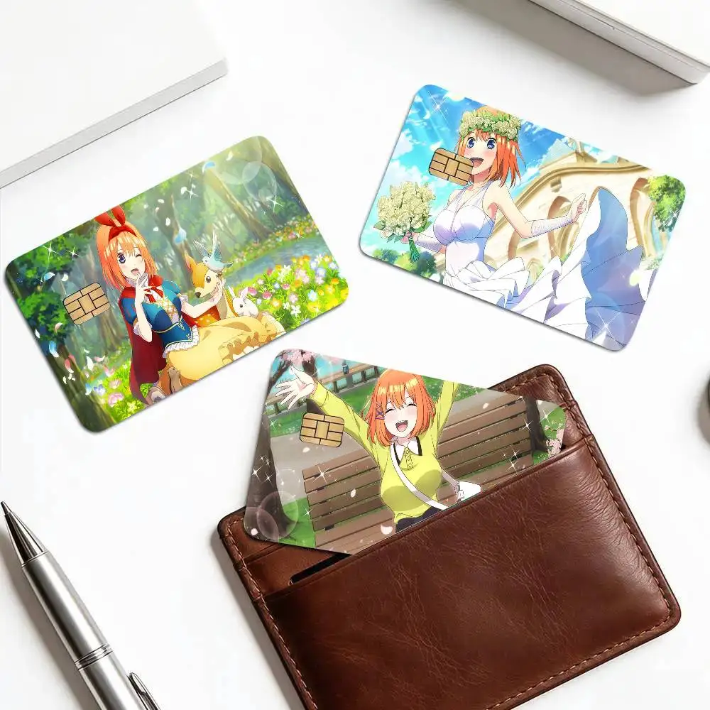 Nakano Yotsuba Animation Card Sticker Cartoon Art Credit Card Skin Anti Scratch Bank Debit Card Decal