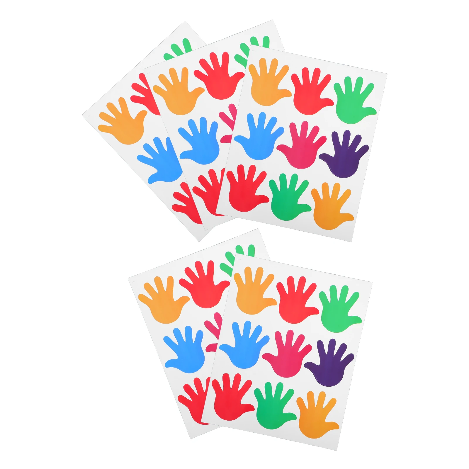 

45Pcs Hand Print Floor Stickers Removable Waterproof Self Adhesive for Bathroom Kitchen Classroom Bedroom Living Room Decor Peel