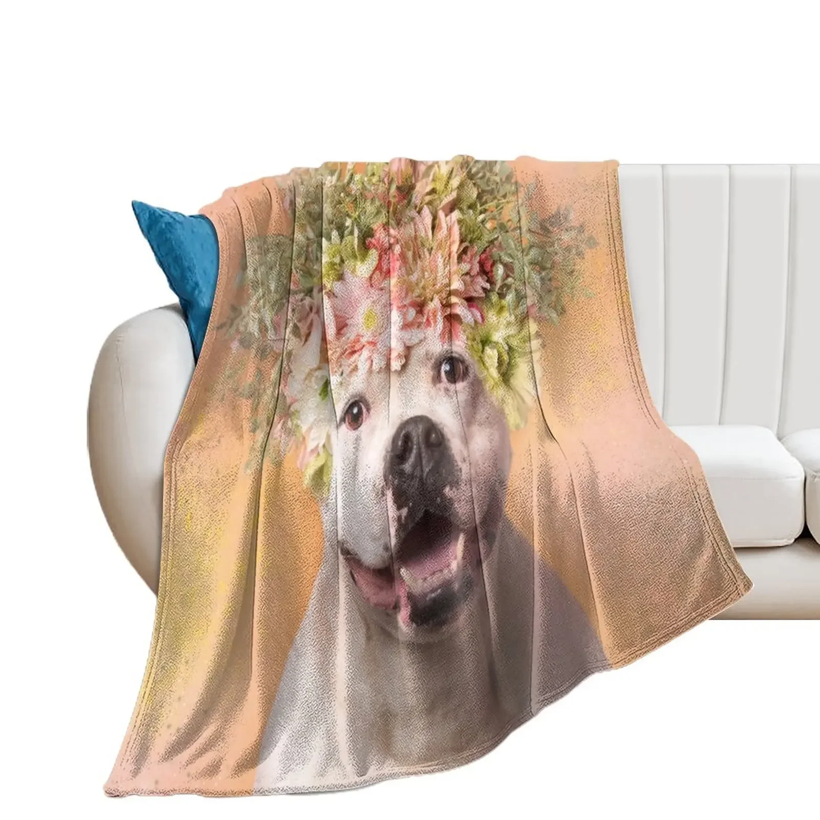 

Pit Bull Flower Power, Big Tuna Throw Blanket Baby halloween for sofa Blankets