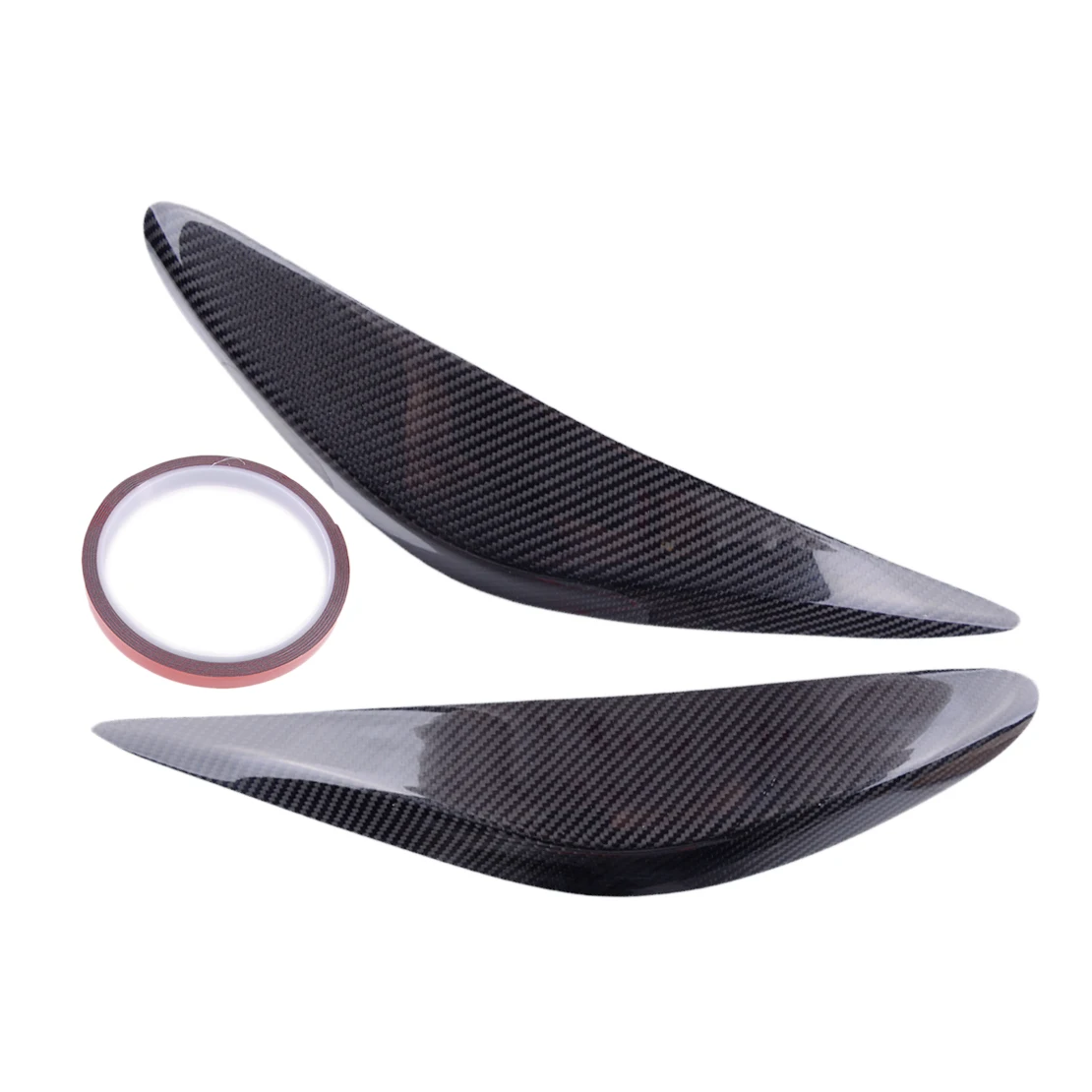 1 Pair Car Front Headlight Eyebrow Eyelid Cover Trim Decor Accessory Sticker Fit for Nissan Altima 2013 2014 2015 Carbon Fiber