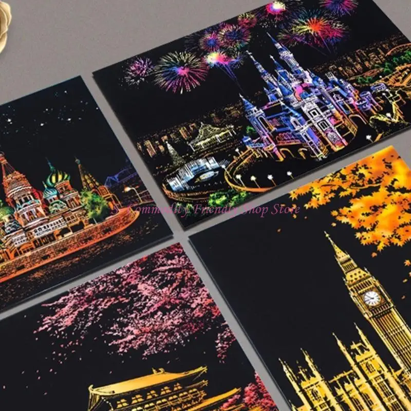 85ae bức tranh nghệ thuật gãi giấy tờ giấy cảnh Phác thảo cảnh Phác thảo tuyệt vời Quà lưu niệm