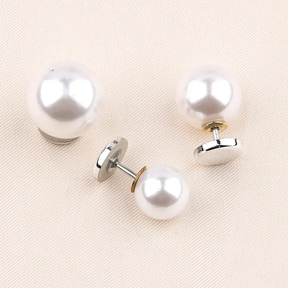 Decorative Pearl Buttons for Clothing Anti-exposure Buttons for Women 5 Pcs Fake Pearl Buttons for Clothing Removable Decorative