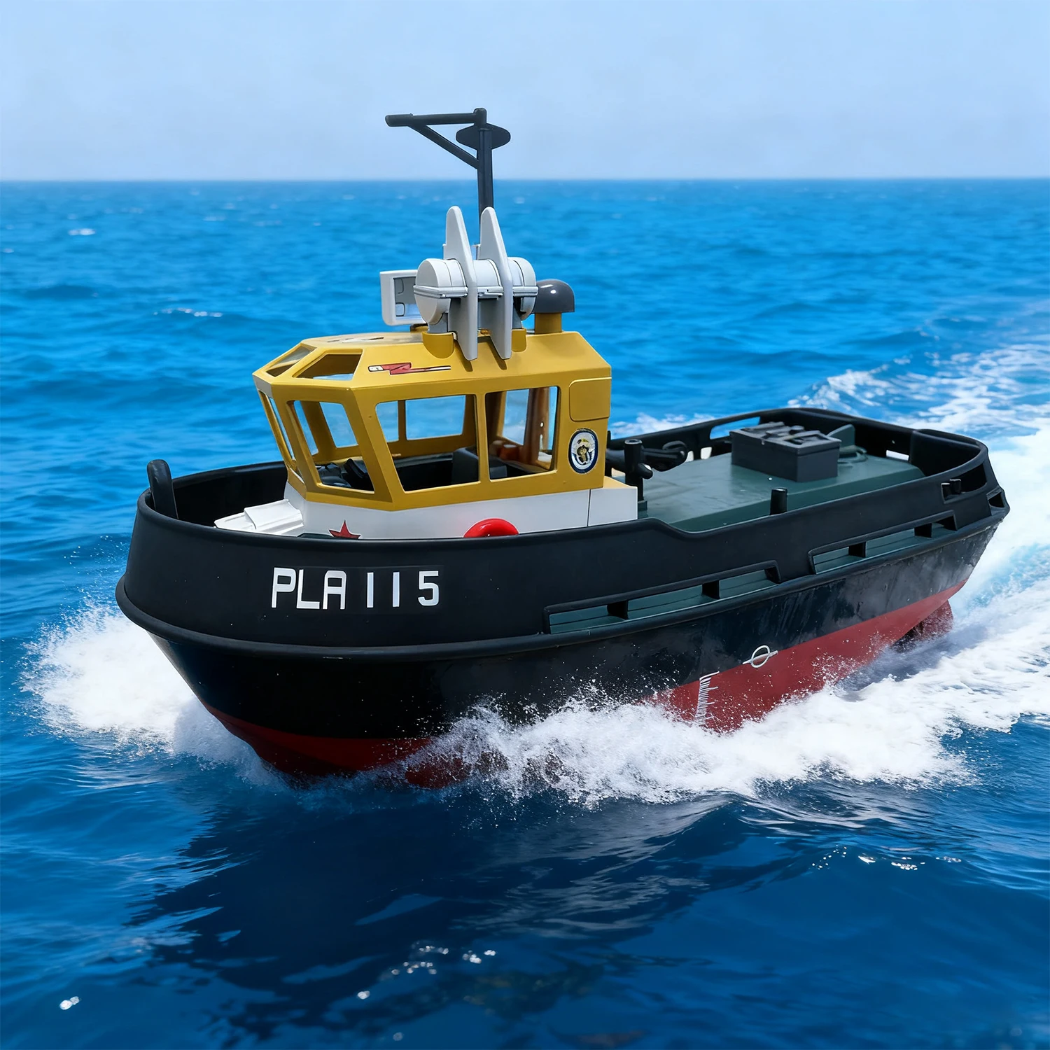 1/72 RC 선박 23cm 시뮬레이션 항구 원격 조종 예인선 듀얼 모터 RC 선박 모델 RTR 선박 장난감 소년 선물