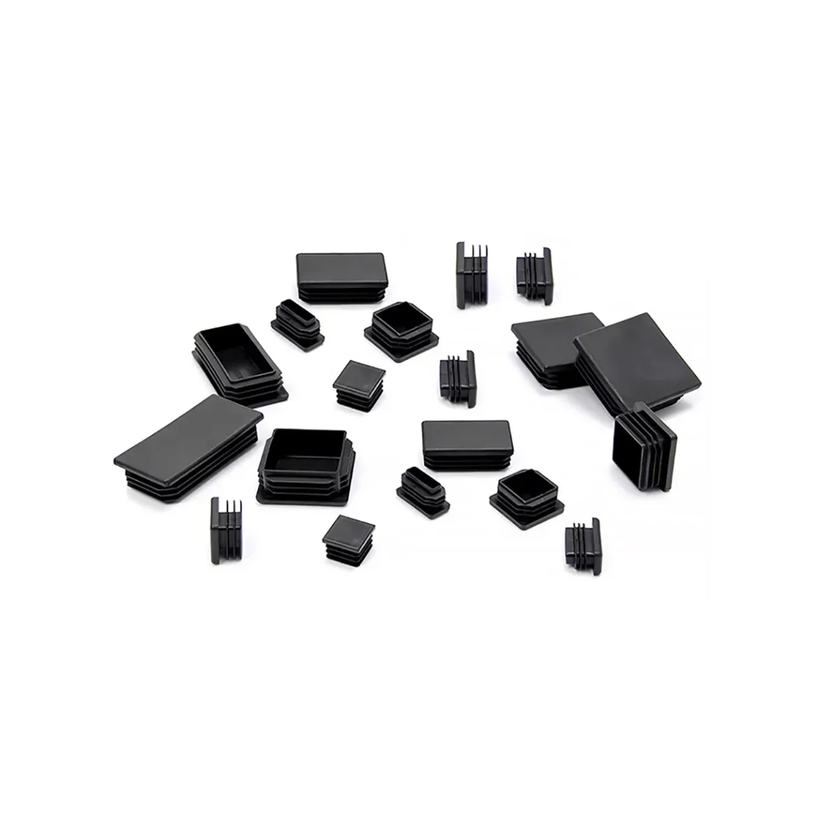 Stainless Steel Square Tube Plastic Cap With Plug Inside Table And Chair Furniture Footrest