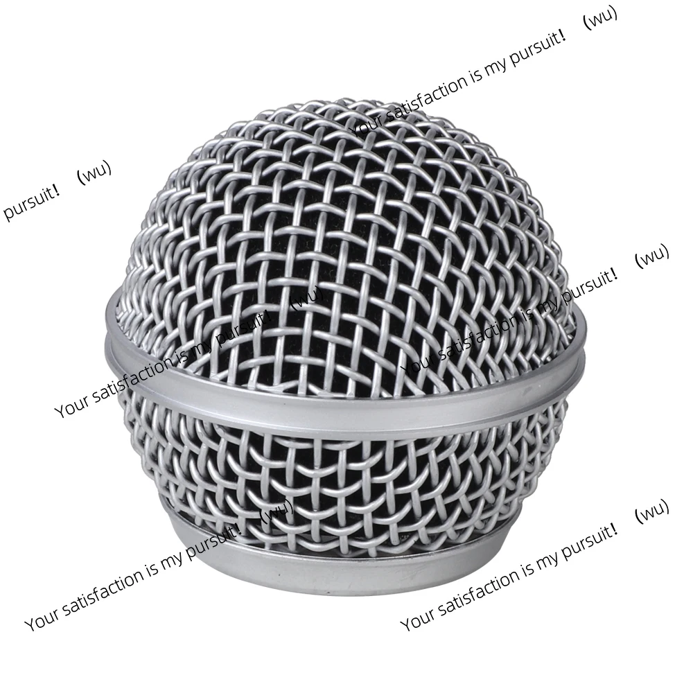 Replacement Microphone Grille (ball) With Built-in Foam Windscreen Mic Head Accessory Metal Mesh Cover For SM58