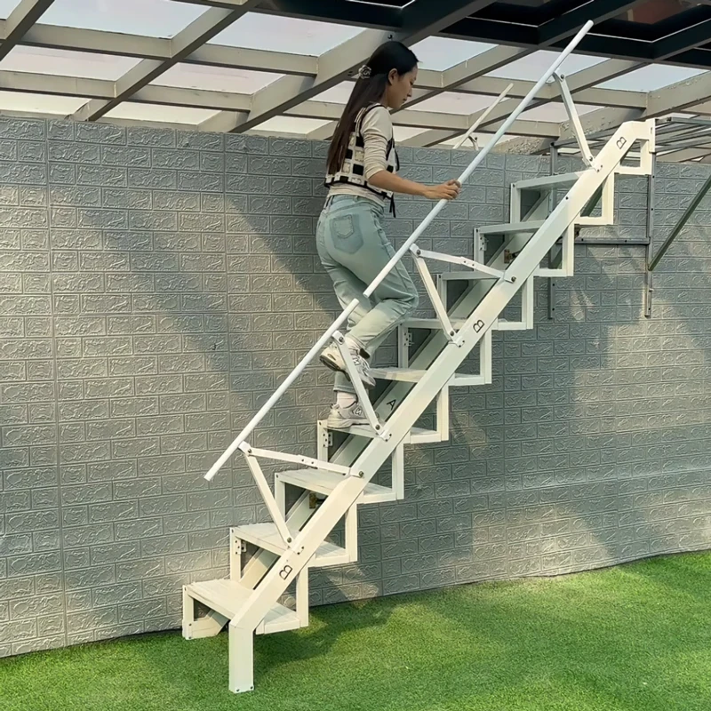 

Wall attic wall-mounted telescopic stairs invisible folding lift stairs household folding stairs