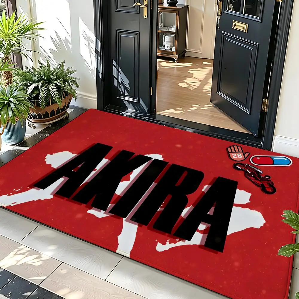 Movie A-AKIRA Floor Mat Soft Flannel Entrance Door Mat Non Slip Absorbent Bathroom Bedroom Floor Rug
