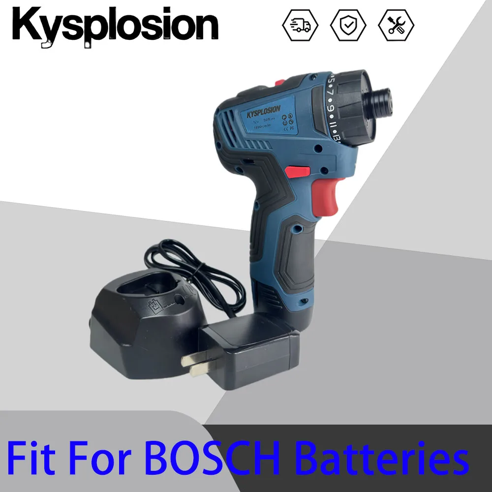 FIT FOR Bosch 12V Lithium Electric Drill Rechargeable Cordless Household Screw driver Woodworking Steel Driver Power Tool