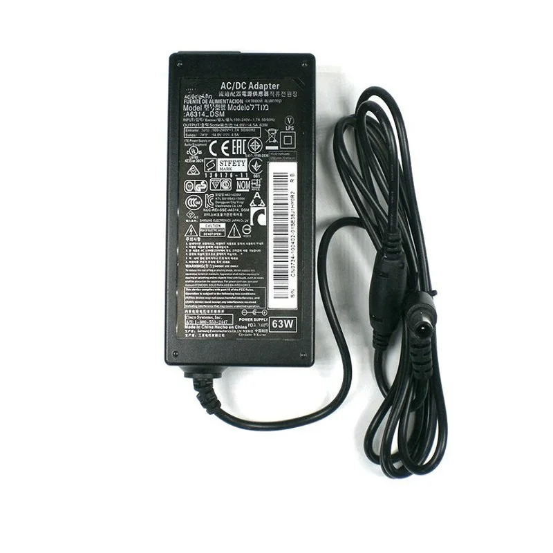 Original SAD06314-UV A6314_DSM AD-6314N 14V 4.5A AC Adapter Charger for Samsung S27B750V S24B750H S27A550H S27A850D LCD Monitor