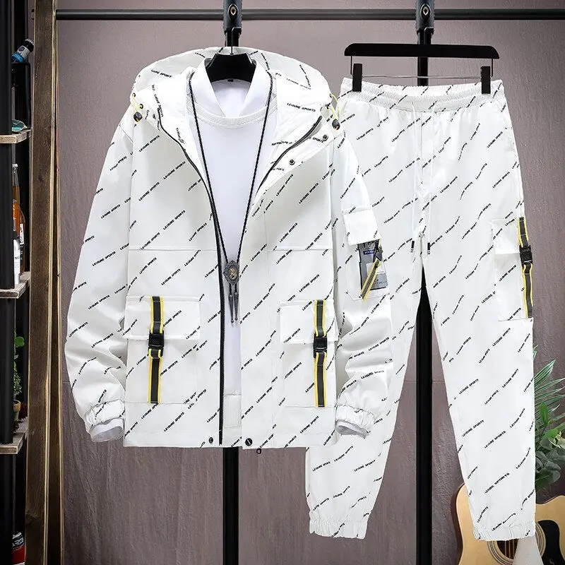 Men's Trendy Ins-style Versatile Casual Set 2026 Hot Sale Complete Outfit Winter Fleece-lined Loose Jacket Top