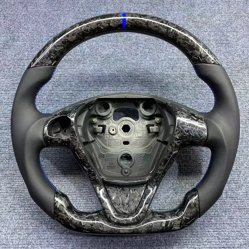 Carbon Fiber Steering Wheel For Ford Fiesta MK7 MK8 ST180 Glossy Matte Sport Wheel Forged Carbon Custom Style