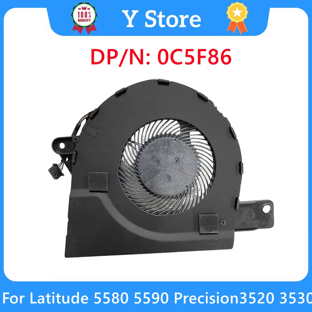 

Y Store 0C5F86 New Original Laptop Heatsink For DELL Latitude 5580 5590 Precision 3520 3530 Cooling Fan C5F86 DC28000IZFL