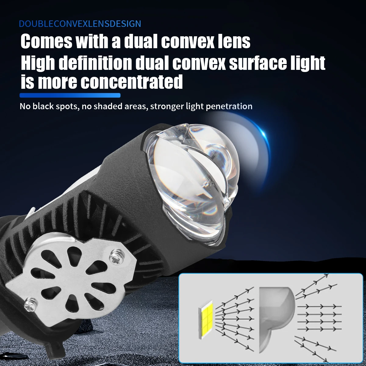H4 Projector Lens LED Headlight with Red Blue Demon's Eye Motorcycle Plug Play Turbo Fan Lamp High Low Beam Wireless Auto Bulb
