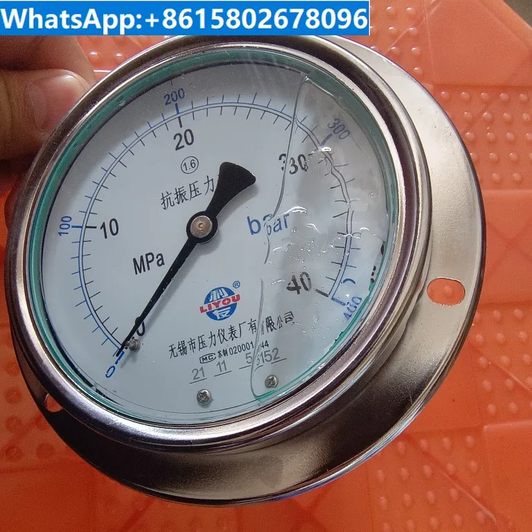 YK100-III 40mpa60mpa axial band edge shockproof hydraulic shockproof pressure gauge Wuxi Liyou Instrument