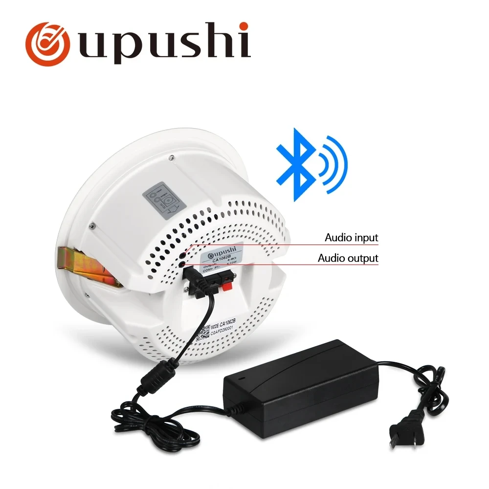 Oupushi ceiling speaker 6.5 inch PA system 10W roof loudspeakers for bathroom restaurant