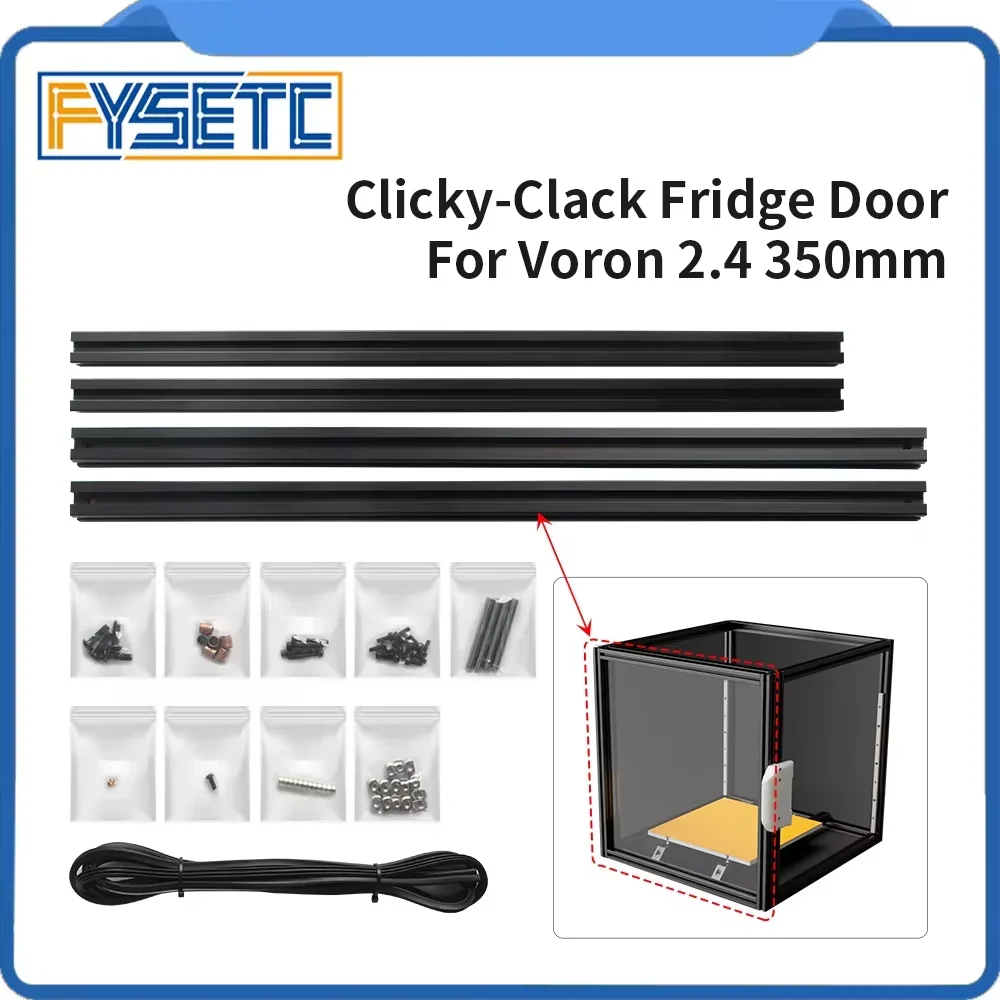 

Набор для двери холодильника FYSETC Clicky-Clack для VORON 2,4 Voron Trident 350 мм, высококачественные детали для 3D-принтера