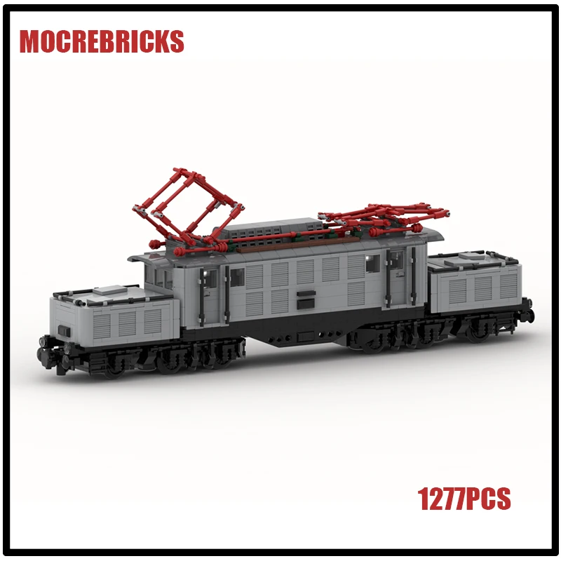 Treno a motore MOC Building Blocks DB-Baureihe 194 E94 Locomotiva elettrica Modello di assemblaggio Mattoni Kit Puzzle Giocattoli fai da te per bambini