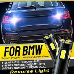 2pcs Car LED Reverse Backup Signal Lights Blubs Xenon White Canbus Error Free For BMW 5-Series G30 F90 F11 G31 Touring 2016-2020