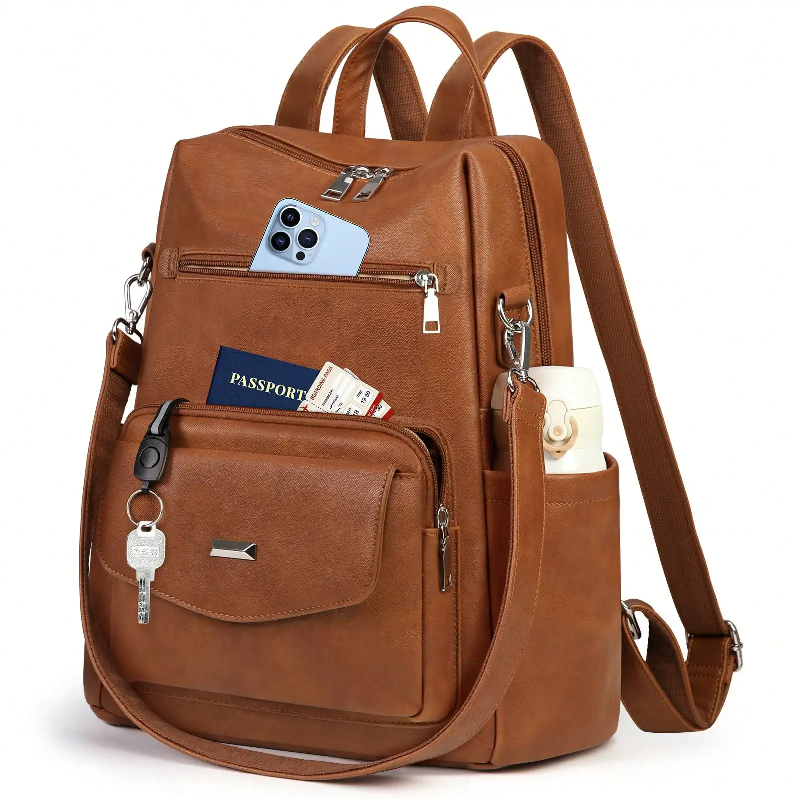 NEWHEY Backpack Purse For Women Fashion PU Leather Backpack For Women Designer Purse Backpack Convertible Women's Backpack Handbags Tote Waterproof Small Backpack Purse For Work Travel Casual，sg25021381149808816