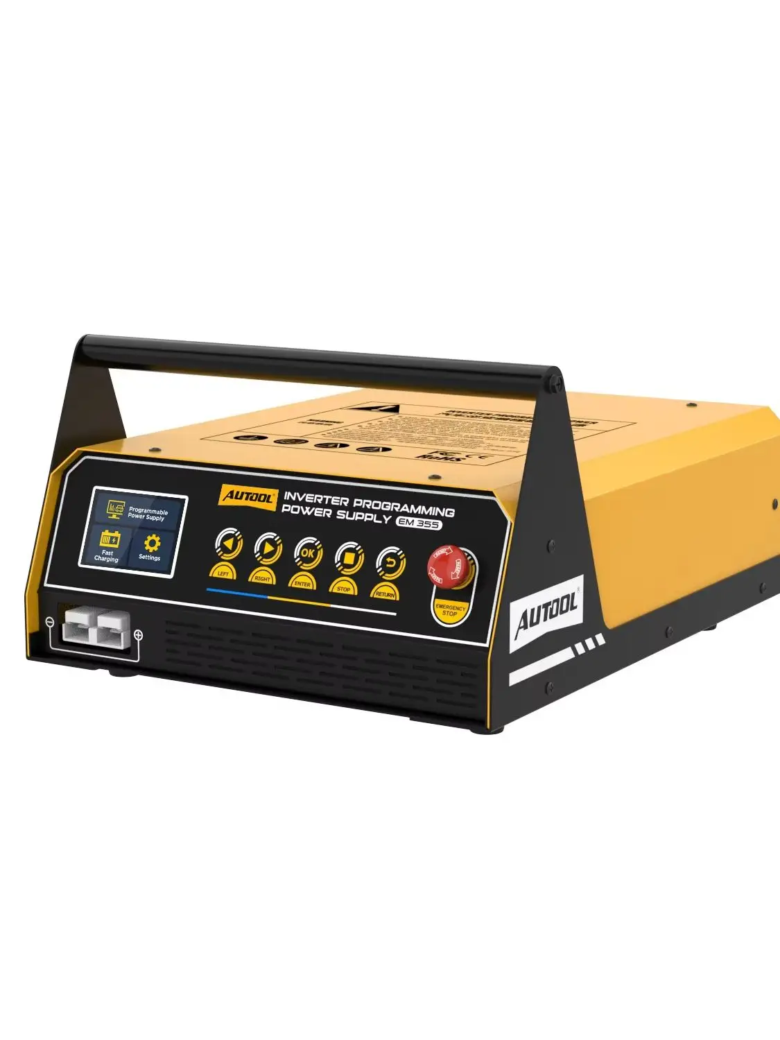 AUTOOL EM355 Auto-Programmiergerät, Leistungsstabilisator, Batterieladegerät, Starthilfegerät 10,8–16V, Schnellladegerät für Autos, 220V AGM Gel EFB Blei-Säure-Batterieladegerät für Kraftfahrzeuge