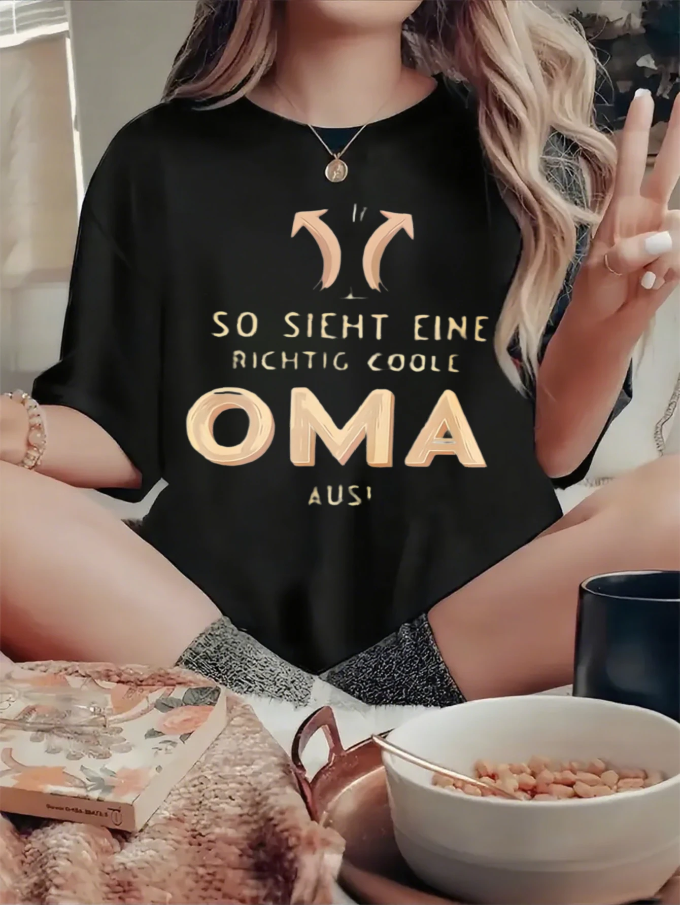 Damen-T-Shirt „So Sieht Eine Richtig Coole Oma Aus“ – perfekt für Freizeitkleidung, Partys und Karneval-Outfits
