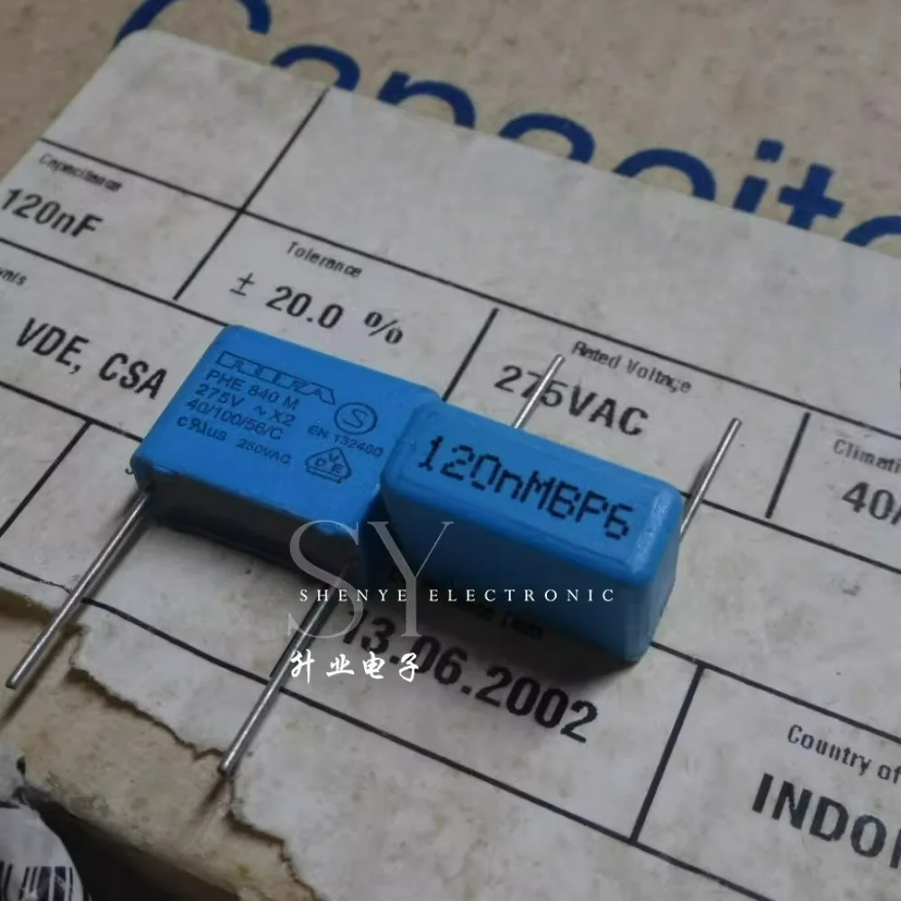 

10pcs/lot PHE840 0.12uf/275vAC 120nf u12 124 Brand New 15mm Film Capacitor