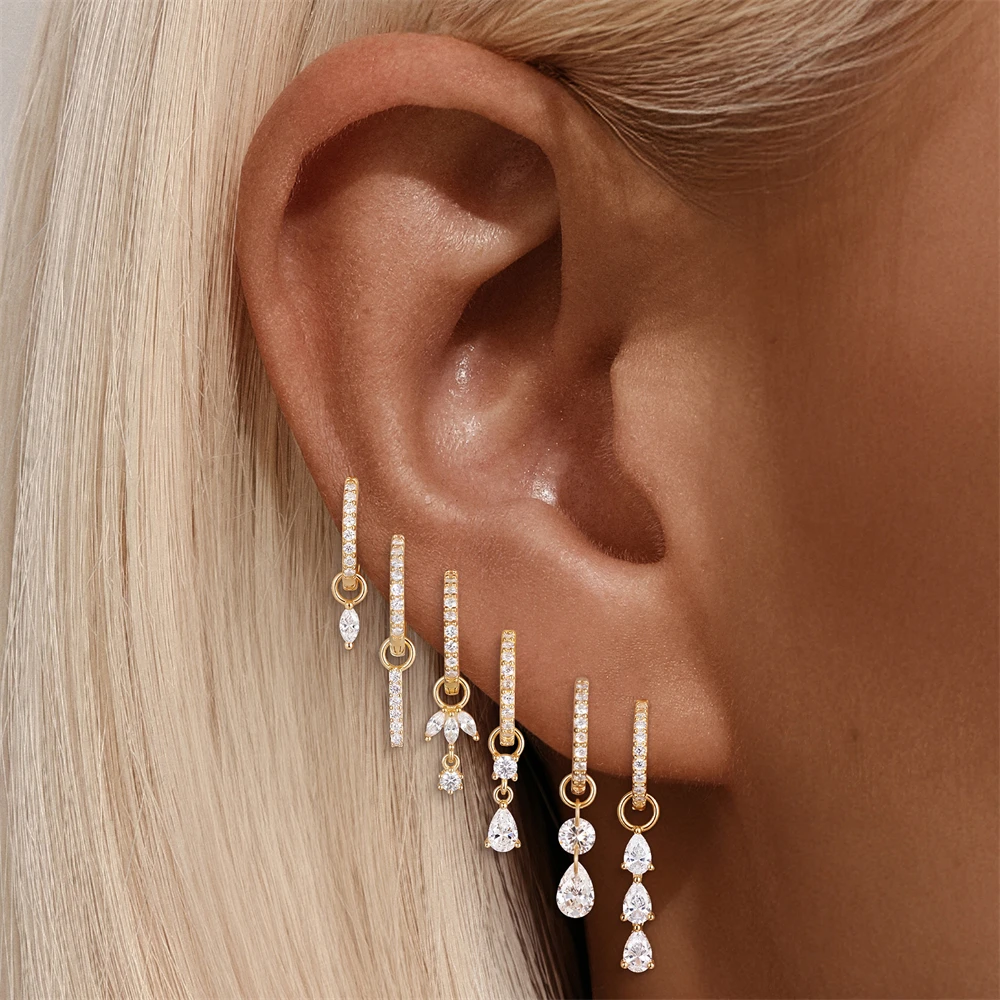 Canner 925 Sterling Silver Piercing Stud Earring  Dainty Ear Piercing Jewelry Accessorie  Minimalist Ear Stack Charms for Women