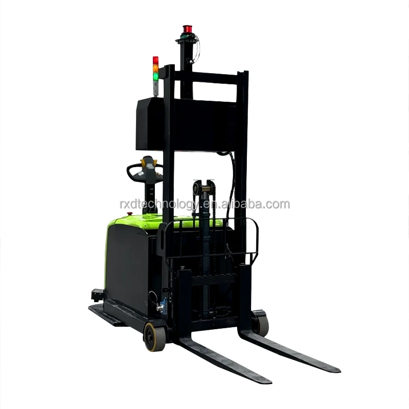 1T Automated Guided Vehicles Electric Stacker Forklift AGV Automatic Laser Slam Navigation Industrial Logistic AMR Robot Stacker