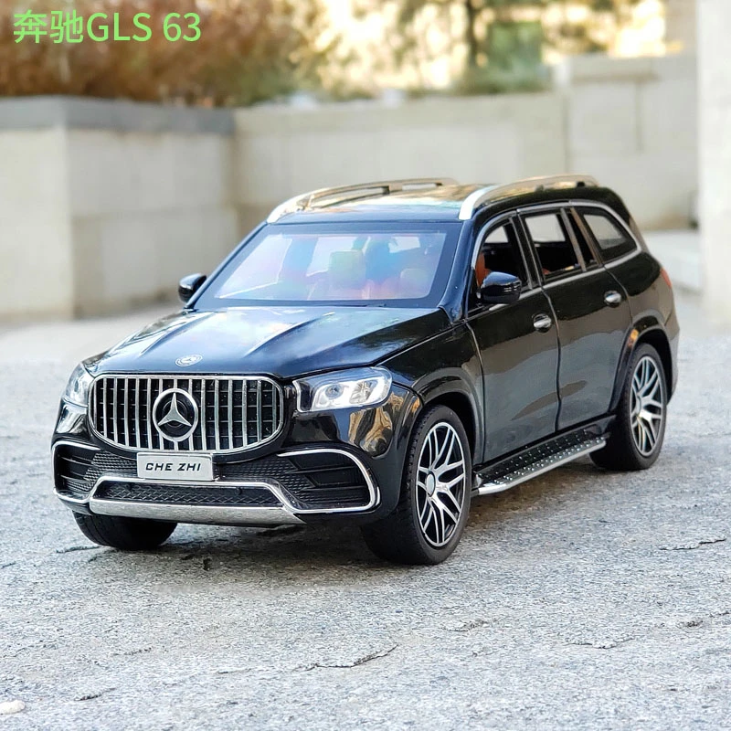 1:24 Mercedes-Benz GLS63 AMG Alloy Model Car Simulation Miniature Metal Vehicle Luxury SUV for Children Toys for Boys A395