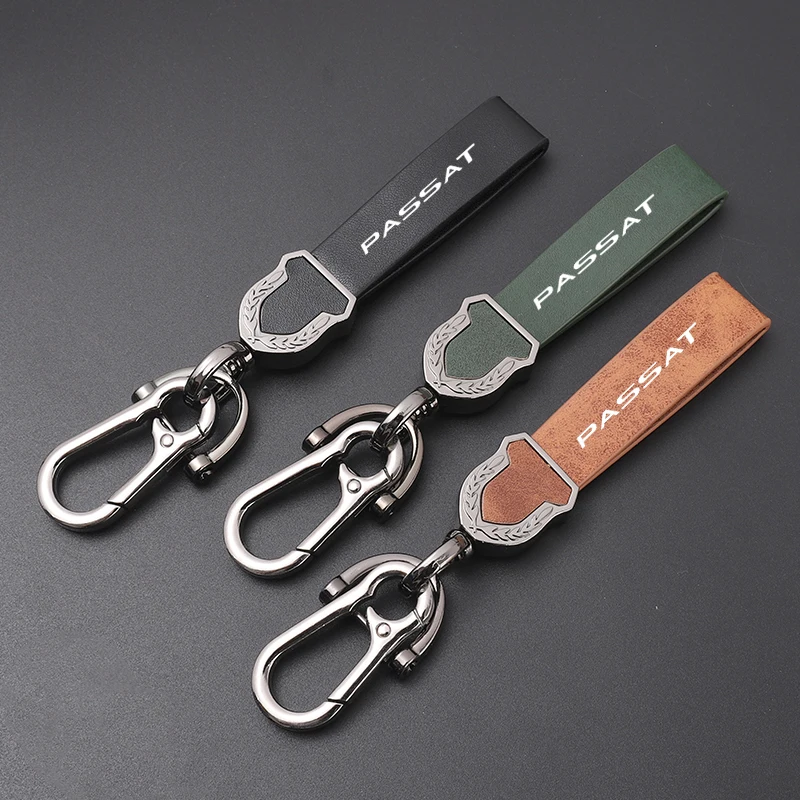 

High-grade leather Ultra-clear printing High-quality key chain Keychain For VW PASSAT car accessories